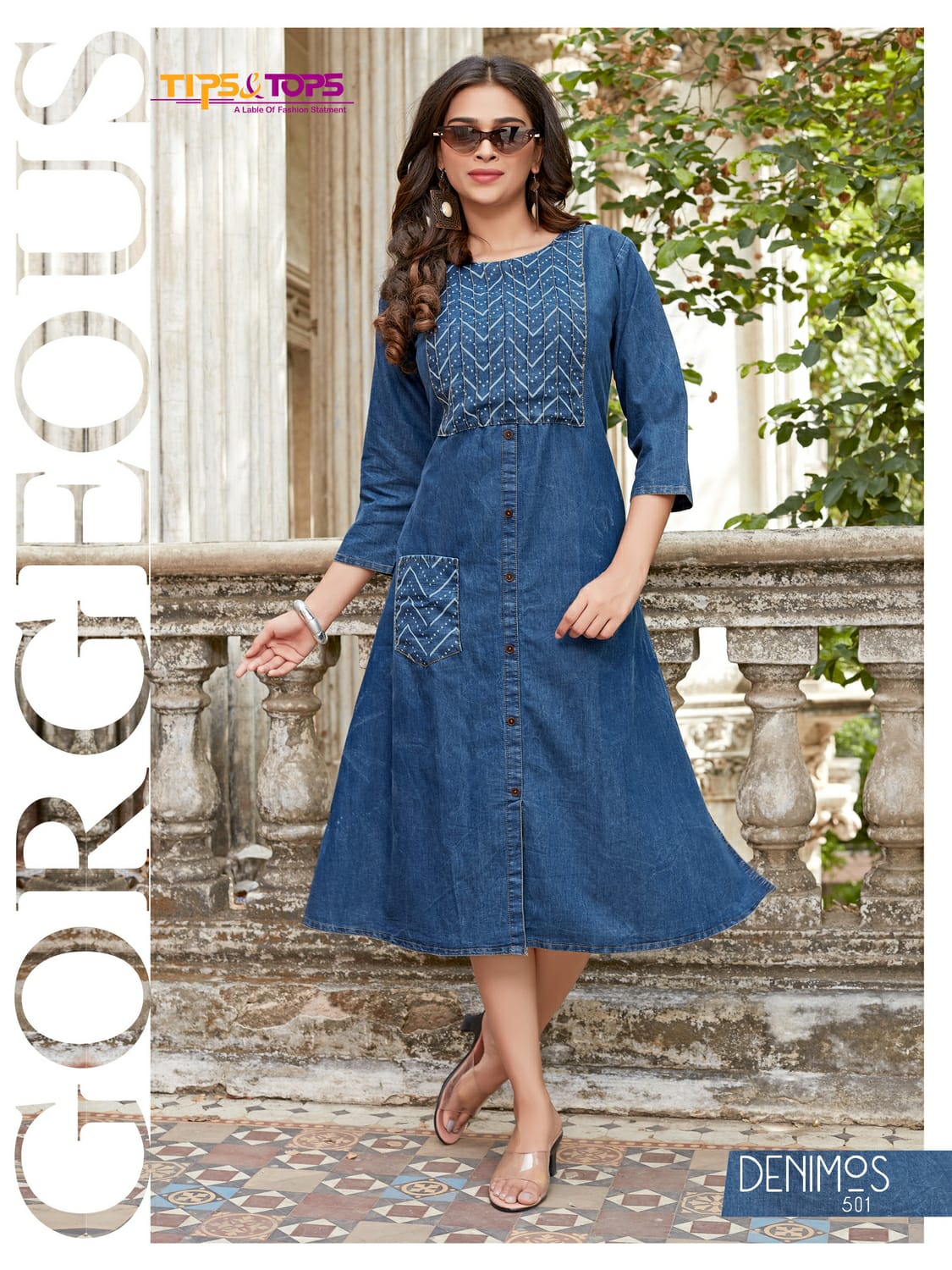 DENIMOS 05 Fancy Anarkali Designer Ethnic Wear Cotton Kurtis Collection